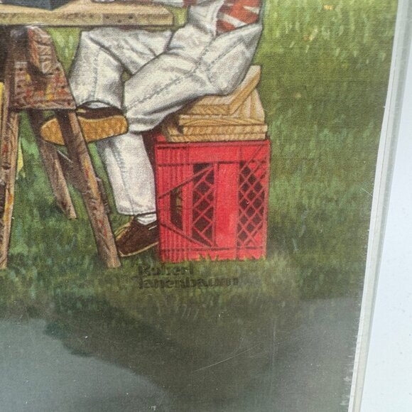 Robert Tannenbaum Clubhouse Scene Vintage Framed Print With Oreo & Honey Maid - Picture 2 of 4